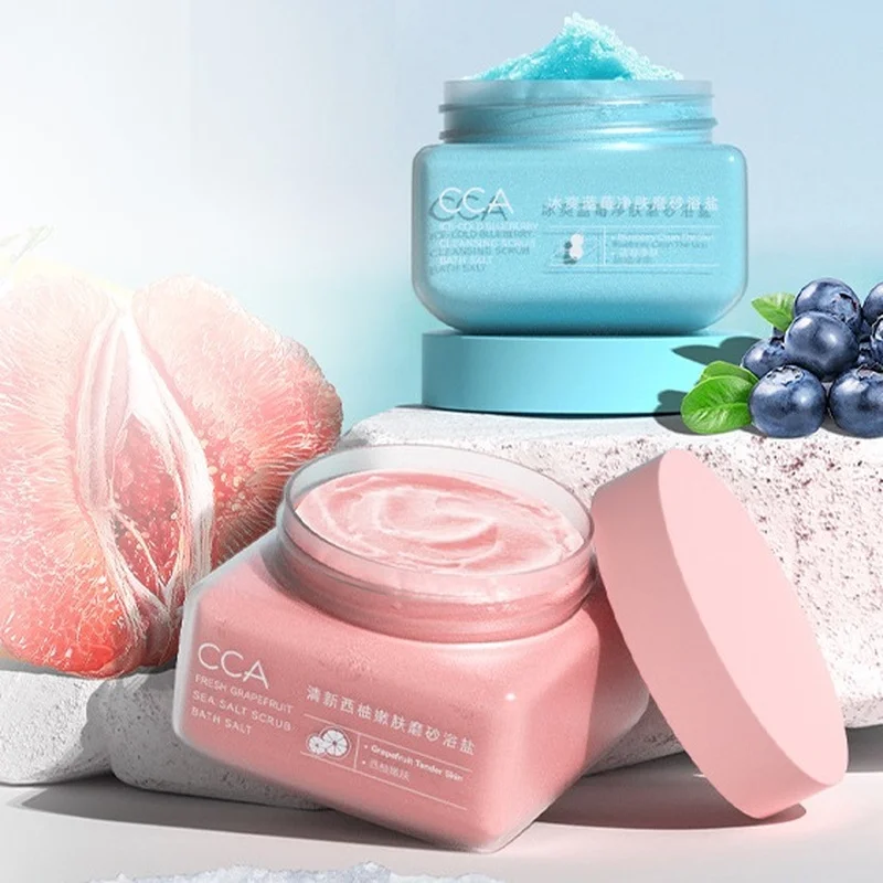 

Scrub Bath Salts Grapefruit Blueberry Bath Salts Fresh and Cool Body Scrub Body Bath Salts Sea Salt for Bath Bath Salt Jar