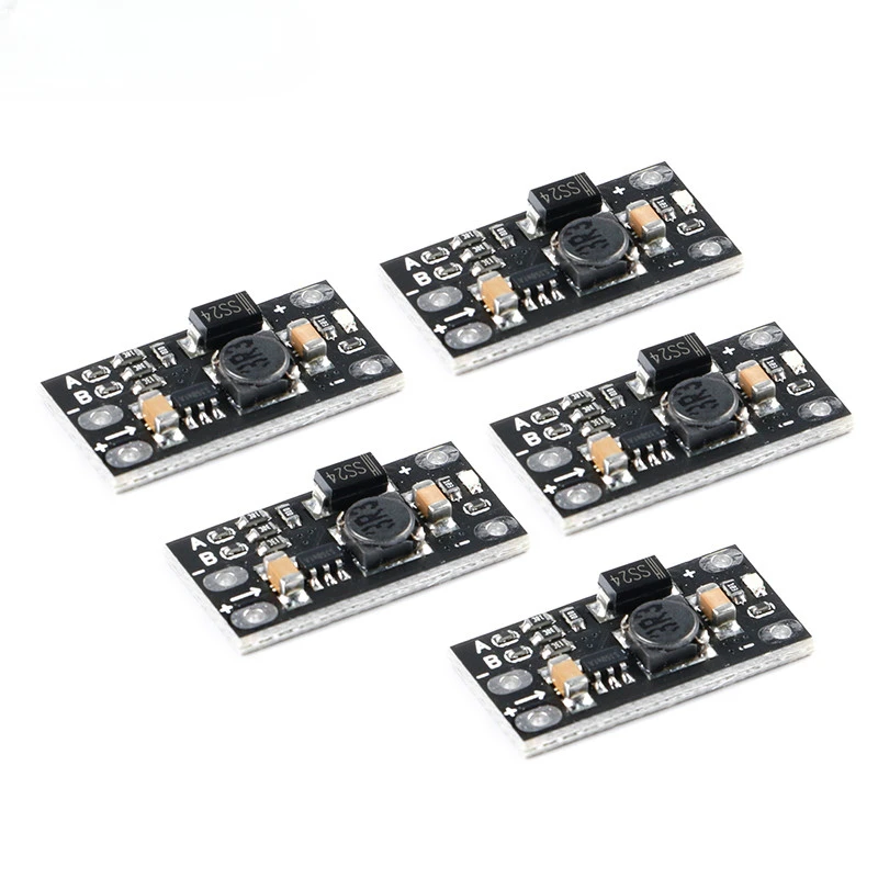 

5PCS Mini DC-DC Boost Step Up Converter Board Module 3.7V to 12V Voltage Regulator PCB Board Lithium Battery Boost