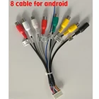 Автомобильные аксессуары для радиоприемника Android, выходной провод RCA, 20-контактный универсальный кабель Aux-in микрофон с сабвуфером адаптер