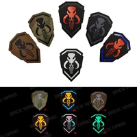 the mandalorian bounty hunter nylon hook and loop badge military tactical armband sticker glow patch clothing backpack hat