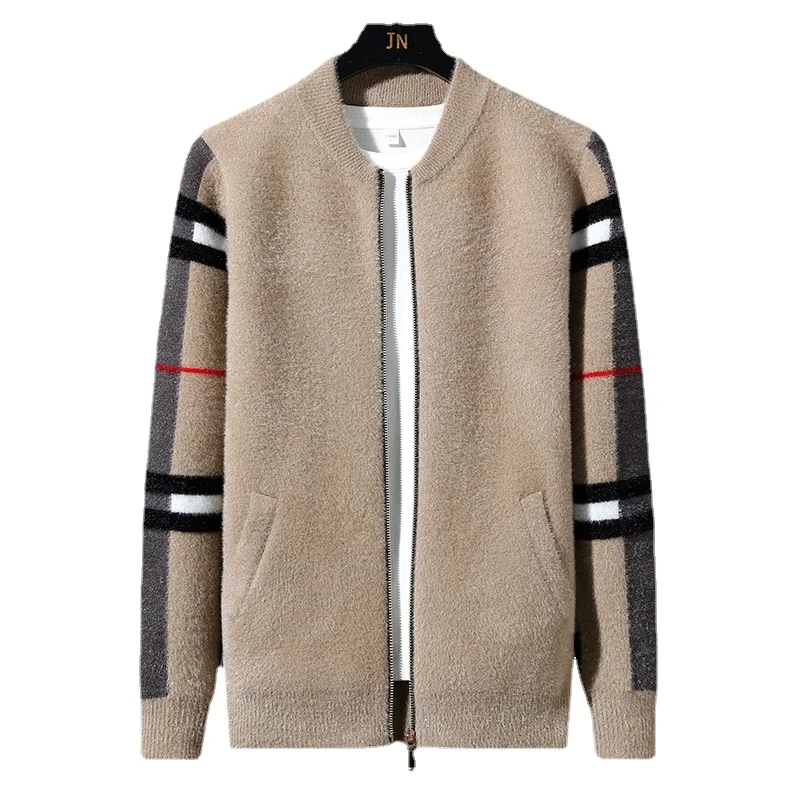 

Men Cardigan Pocket Fashion Designer Cardigan Plus Size Color Cardigan Knit Jacket