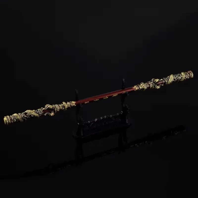 Steel Monkey King Cudgel Katana 14 Дюймов Реальный Размер Аниме Самурайский Меч Игрушка Для