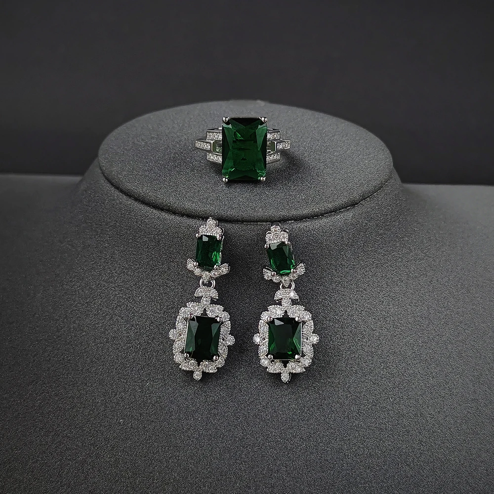 2023 винтажный Ретро Зеленый Серебряный цвет невесты Африканский Дубай комплект