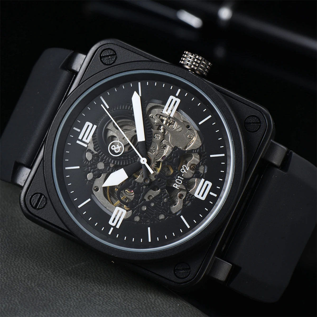 

Mechanical Original Brand Men Watch BR Square Case Automatic Movement Date Popular 30M Waterproof AAA Clock Sweet Gift Recommend