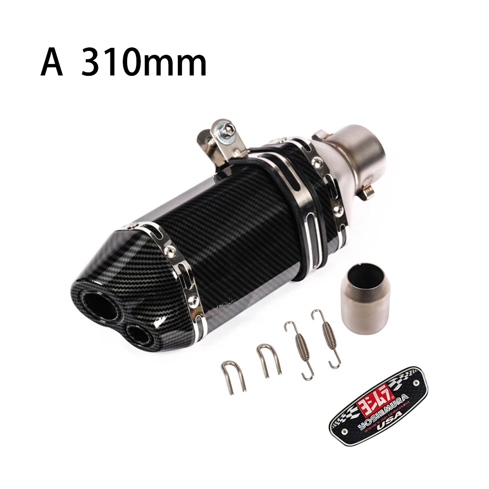 

Глушитель выхлопной трубы мотоцикла, внутренний диаметр: 51 мм, двойная выпускная труба для YAMAHA TDM 900 FZ8 FZ400, для HONDA HORNET 160R CB 650R NINJA 250