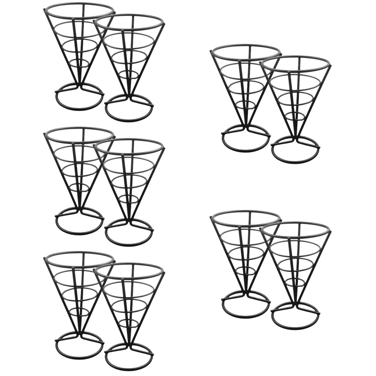 

10 pcs French Fries Stands Cone Basket Fry Holders Snack Fried Chicken Display Racks