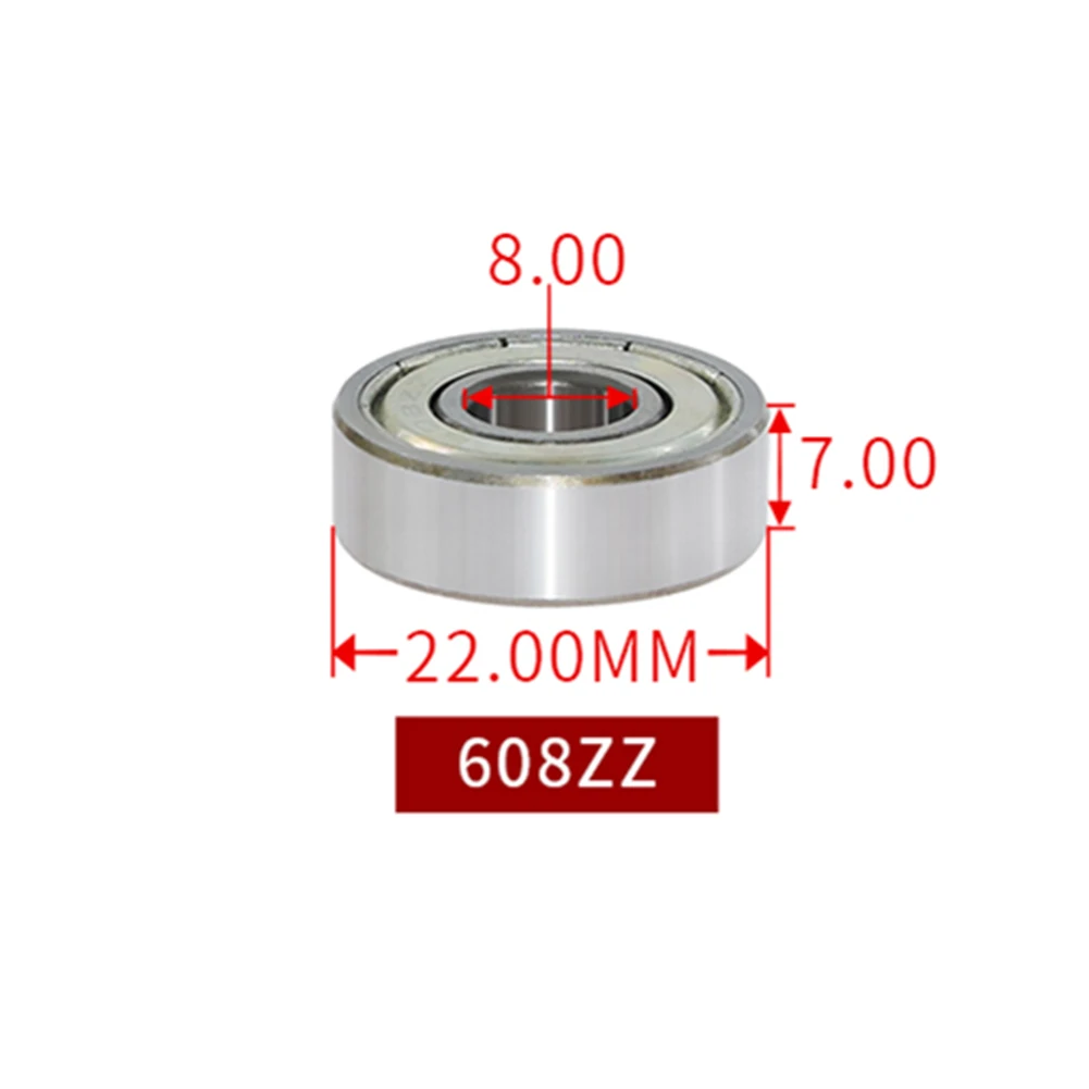 

10pcs 608ZZ Premium Metal Shielded Ball Bearing 608ZZ 8x22x7mm Ball Bearing Chrome Steel (AISI 52100)