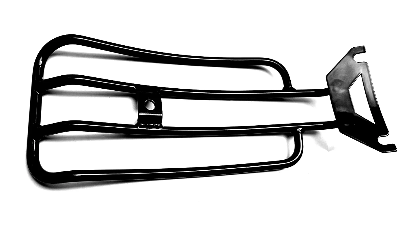 Хромированный и глянцевый черный багажник HCMT для соло Harley 1997-2022 FLHTC Road King Touring