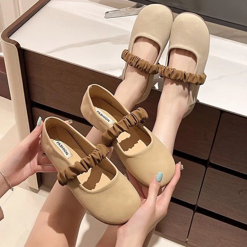 Туфли женские без шнуровки Мокасины удобная обувь на плоской подошве Мэри Джейн