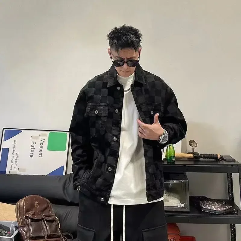 Осенние джинсовые куртки мужские повседневные винтажные ковбойские пальто для