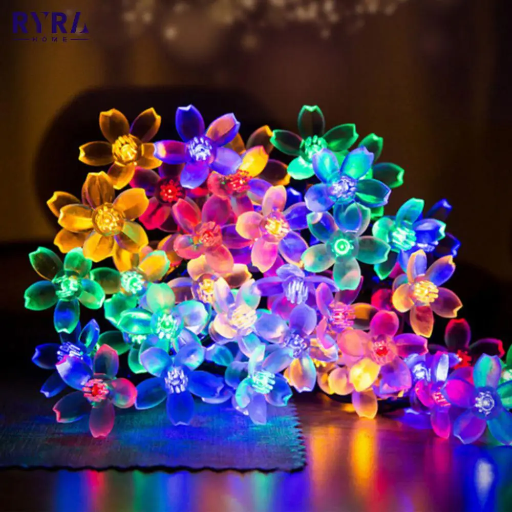 

Solar Garden Light LED String Fairy Lights Outdoor 100/20LED 8Mode Waterproof Flower Christmas Lights Fairy String Lights Decor
