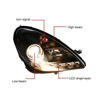 car lights for benz slk r171 headlight 2004 2012 hid led angel eye drl turn signal lamp single vision lens low high beam