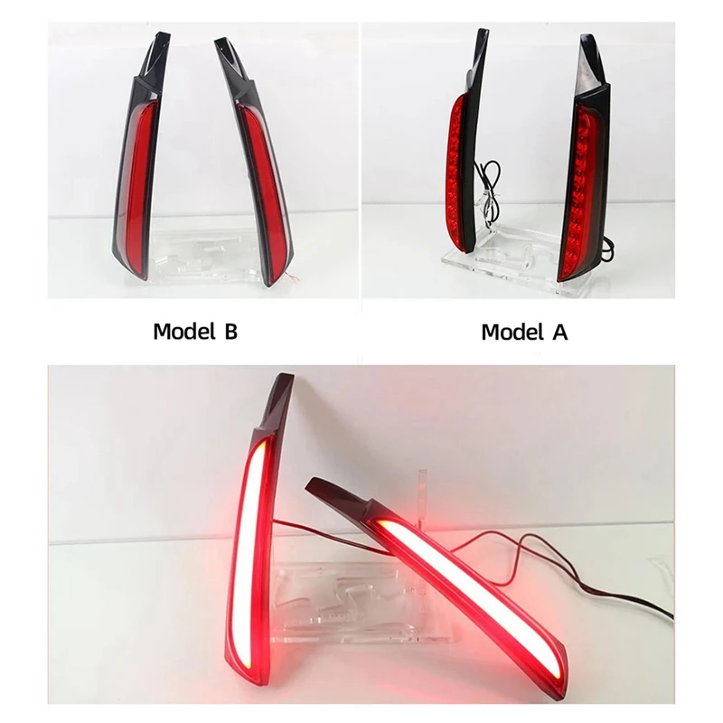 Car Flashing 1 Set LED Reflector Rear Lamp For Toyota Fortuner 2015 - 2020 Light Brake Warning