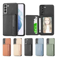 magnetic wallet back cover for galaxy s22 s21 ultra s20 fe note 20 s10 plus card holder phone case pu tpu shockproof coque