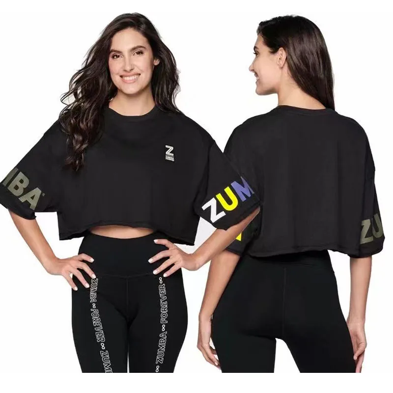 

New ZUMBA Yoga Wear Zumba Wear Dancewear Fitness Unisex Aerobics Wear Sportswear Ladies Yoga Exercise Tops