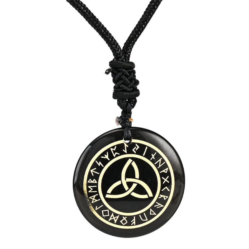 Очарование из натурального камня с узлом Triquetra ожерелье ювелирные изделия на