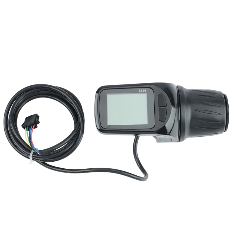 

24V 36V 48V Adjustable Electric Scooter Bicycle LCD Display With Twist Throttle For Ebike S886