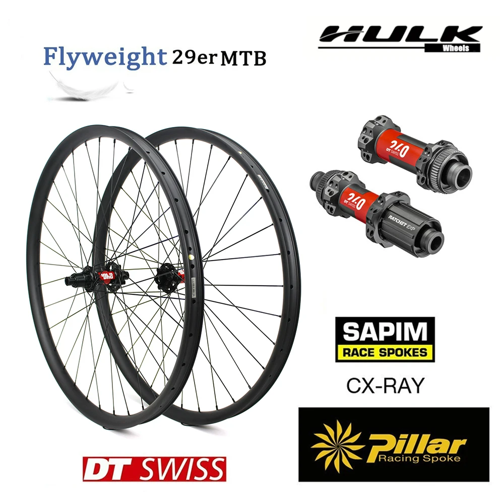 

HULKWHEELS DT 240 29er 35mm Carbon MTB Wheels XC AM Wheelset Japan Toray Carbon Rim Super Light Weight Rim bicycle wheel