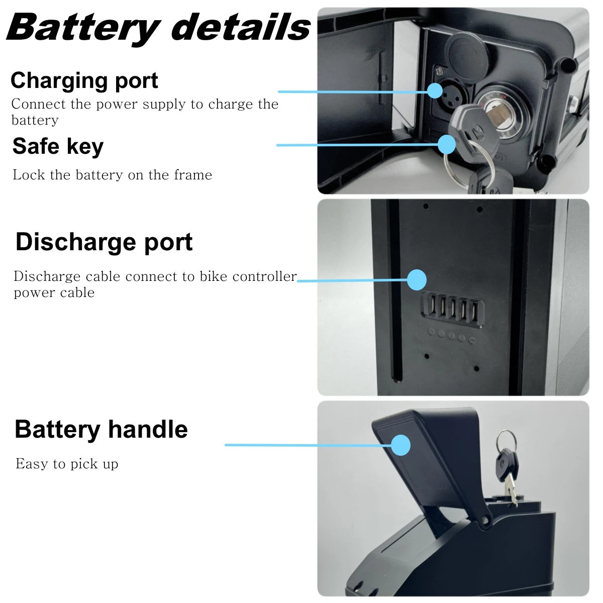 Фото Аккумулятор для электровелосипеда DEEPOWER X20 X21, 48В 20Ач 25Ач 30Ач, литиевые батареи 21700 для электровелосипедов с мотором 500-2000Вт №3