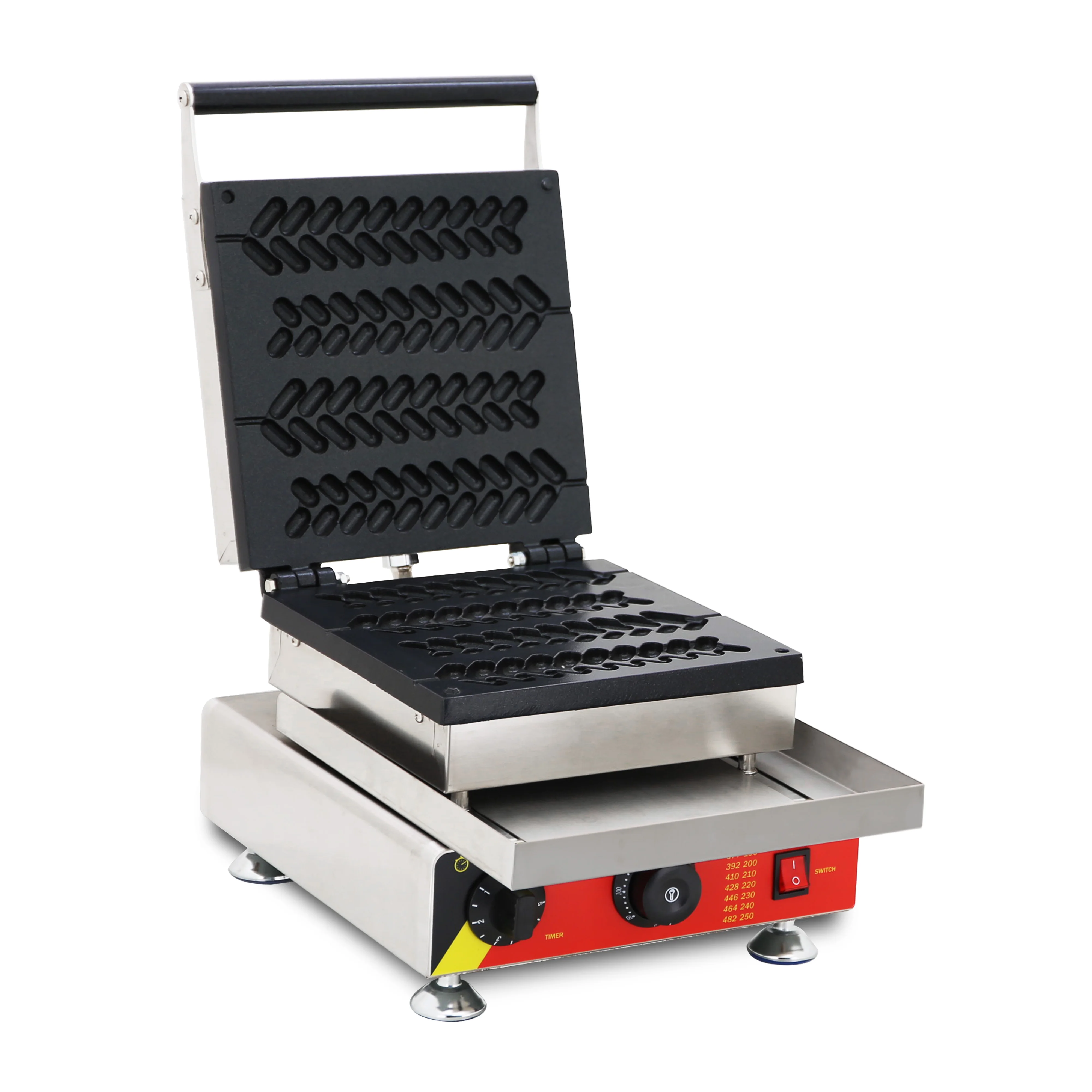 

Germany Factory Price Waffle Iron Electric Snack Machinery Lolly Waffle Maker For Sale