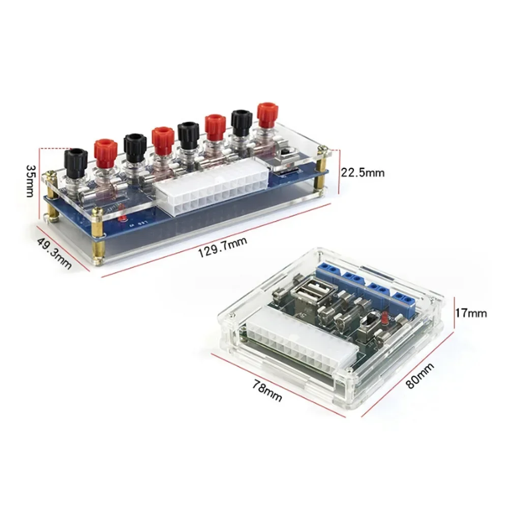 XHM229 HUM28W 24-контактный модуль питания настольного компьютера ATX плата адаптера