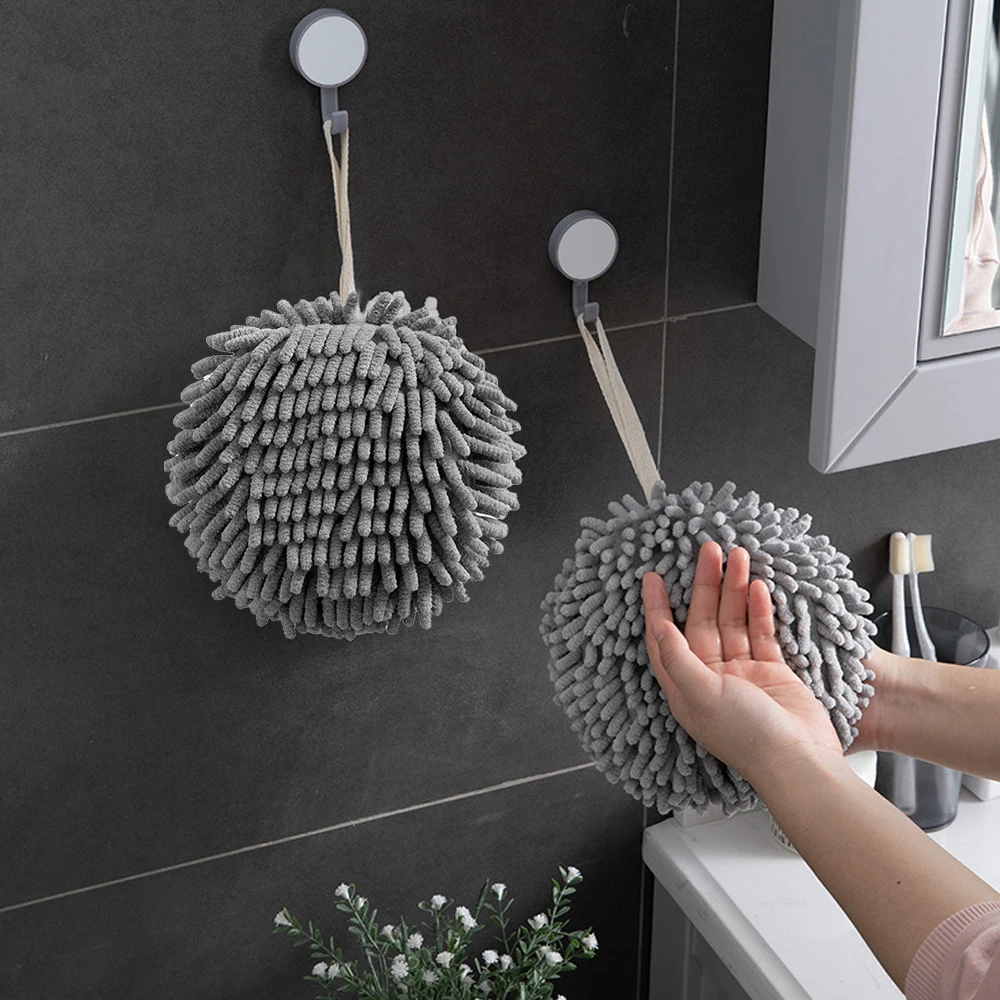 Soft Hand Drying Towels Kitchen Bathroom Hand Towel Ball Wit