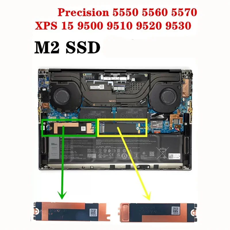 Новый оригинальный кронштейн для ноутбука M2 SSD DELL XPS15 9500 9510 9520 9530 5550 Precision 5560 5570 0130R6