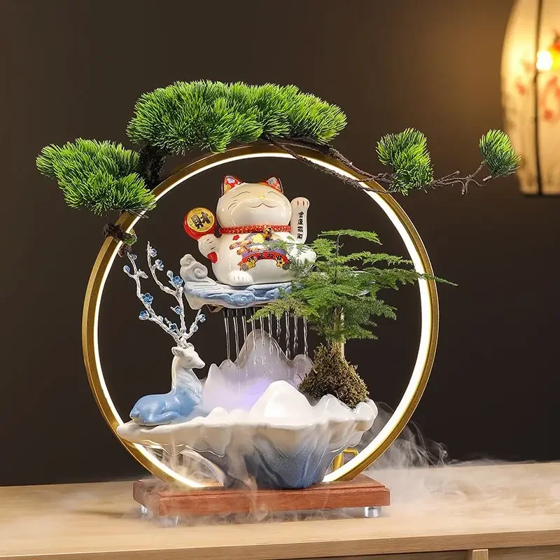 Фортуна кот курильница водопад ароматическая дзен керамическая домашний декор