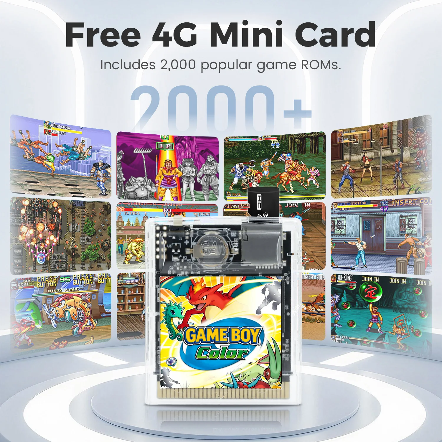Фото Новый игровой картридж OSV4 GB PRO с 2000 играми, 4 ГБ TF-карта для GB, GBC, GBA SP, быстрое загрузание и сброс одной кнопкой. №2