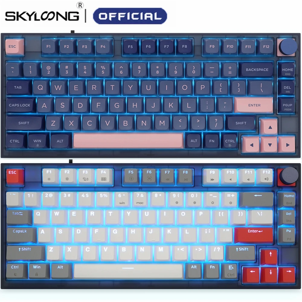 

SKYLOONG Mechanical Keyboard 75% GK75 Gateron Optical Switch Hot Swappable PBT Keycap RGB Lite Gasket Wired Programmable WIN MAC