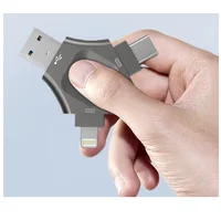 Флешка с отпечатком пальца и тремя разъемами#4