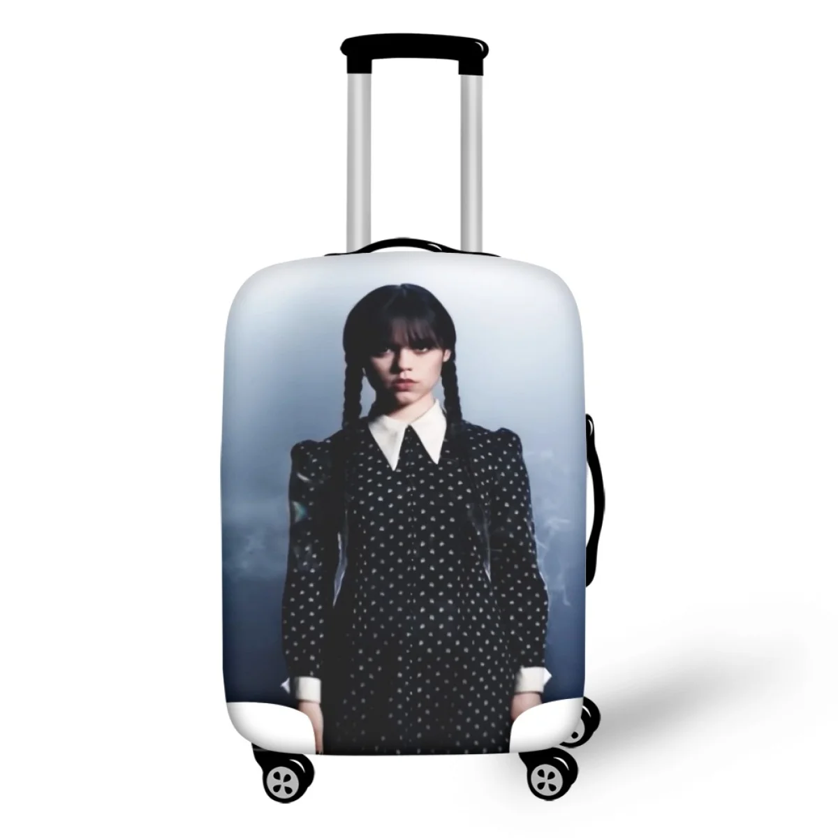 

FORUDESIGNS Wednesday Serial Luggage Cover Stylish Addams Retractable Stretchy Trolley Case Protective Suitcase Covers Durable