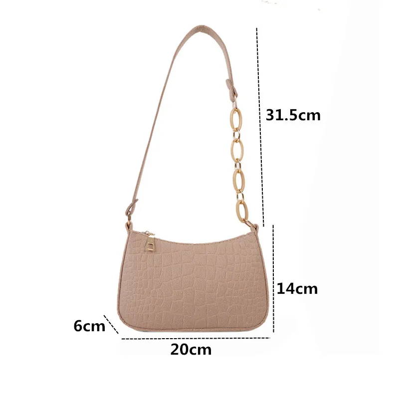 2023 New Fashion Felt Women Shoulder Bags French Solid Women's Subaxillary Bag Design Advanced Texture Armpit Handbags Wallet