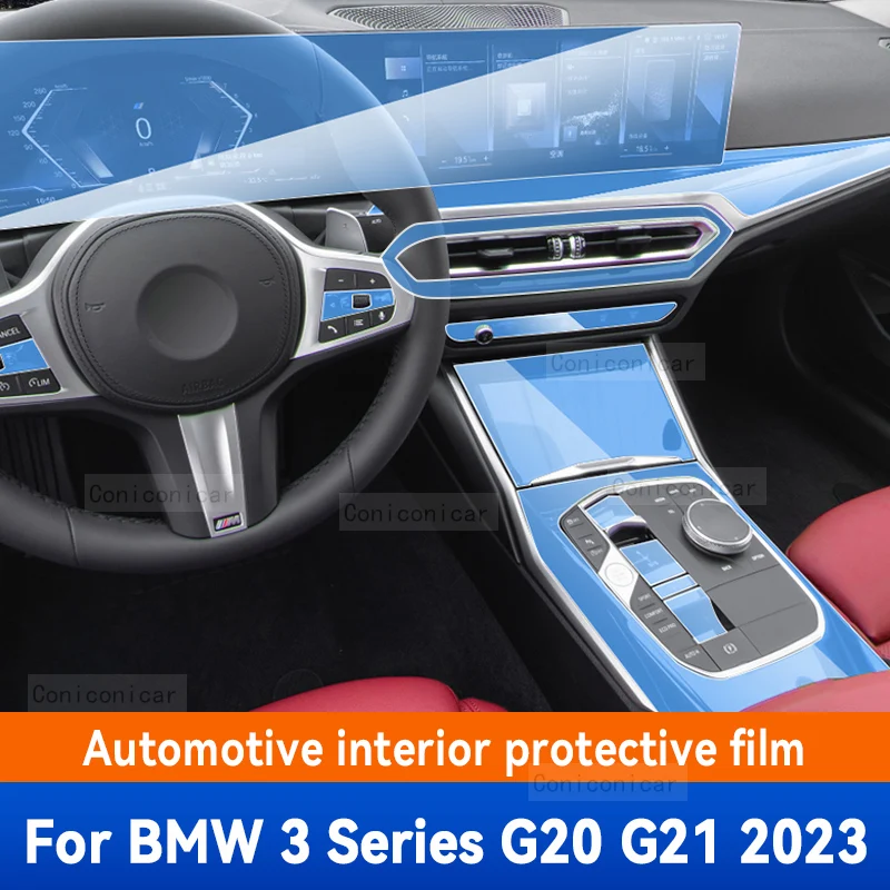 

For BMW 3 SERIES 2023 G20 G21 Car Interior Center Console Transparent TPU Protective Film Anti-scratch Repair Film Accessories