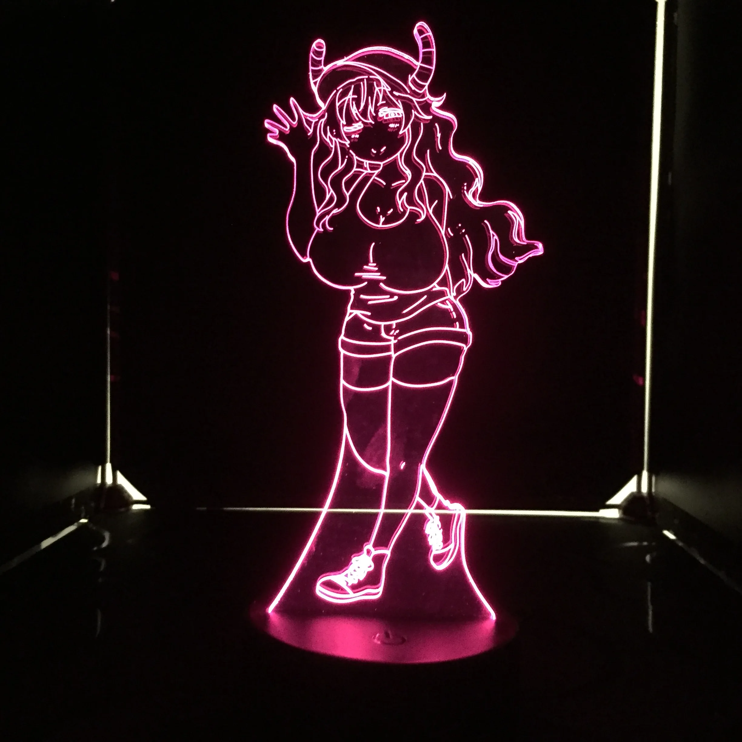 Quetzalcoatl Lucoa Anime Figure LED Night Light for Bedroom Decoration Birthday Gift Lamp Manga Miss Kobayashi's Dragon Maid images - 6