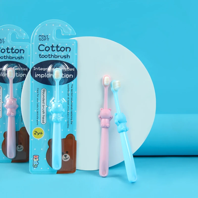 1pcs Kids Toothbrush Cute Cartoon Bear Silicone Soft Tooth Brush Anti Slip Portable Teeth Brushes for Children Baby Toothbrush