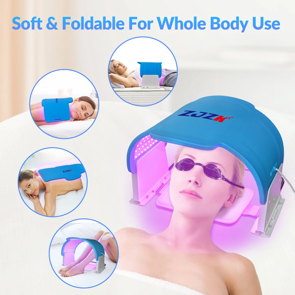 

Foldable 7 Color LED Photon Therapy Face&Body Mask Machine Salon Home Use Skin Rejuvenation Anti-Acne Lighten Freckle Skin Care