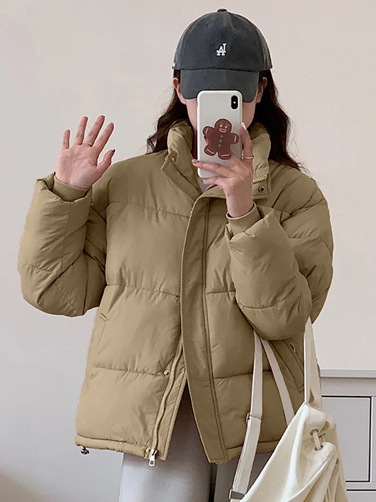 MEILLY DOLPHIN 2023 Short Thick Cotton Padded Puffer Jacket Winter Women Stand Collar Zipper Parkas Women's Coat Winter Outwear