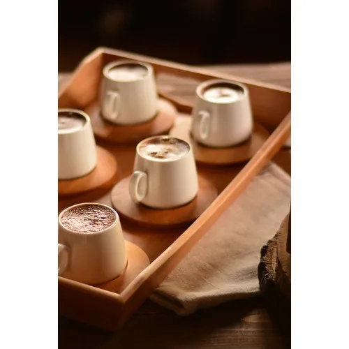 

Ottoman Set of 6 Person/12 Pieces Turkish Coffee Cups Plain 5.4x5.4x6cm Great Quality Modern New Design