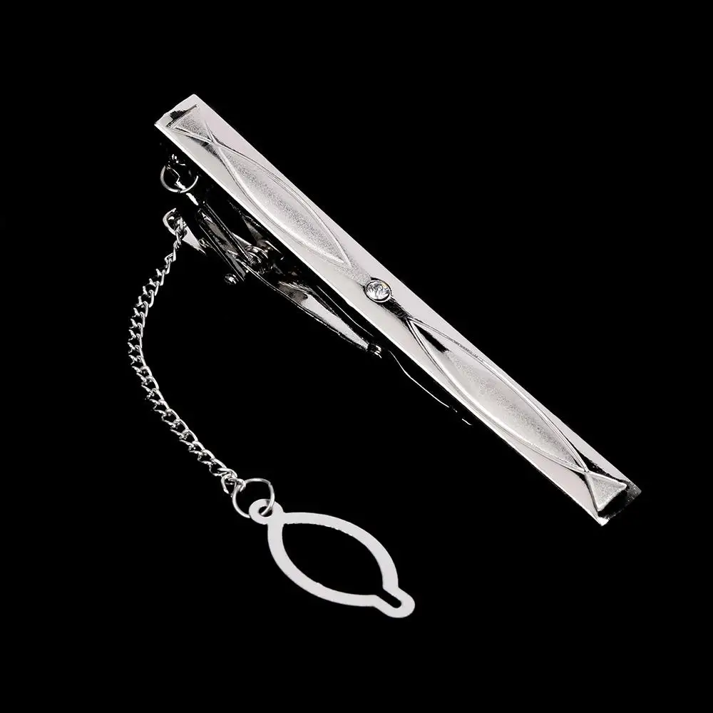 

Charm Practical Stylish Multi Style Dress Shirt Tone Clamp Simple Silver Men Clip Necktie Bar Clasp