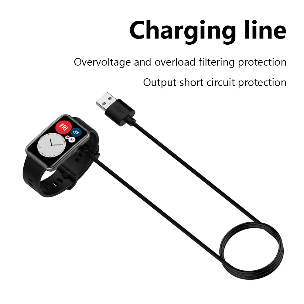 100cm USB Charger Dock Smart Wristband Bracelet Charging Cable Cord Base for Huawei Band 7 Accessories images - 6