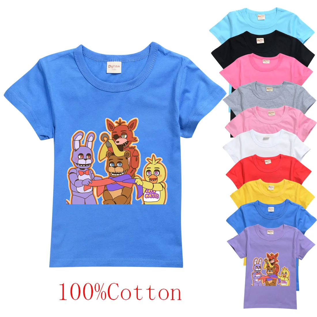 

Five Nights Freddy Casual Shirts Kids Fashion T Shirt Graphic Short Sleeves T-Shirts Children Cartoon Tshirt Girls Boys Clothes