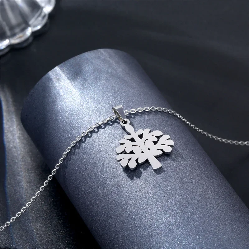 Подвеска из нержавеющей стали титановая сталь полый мир дерево подвеска