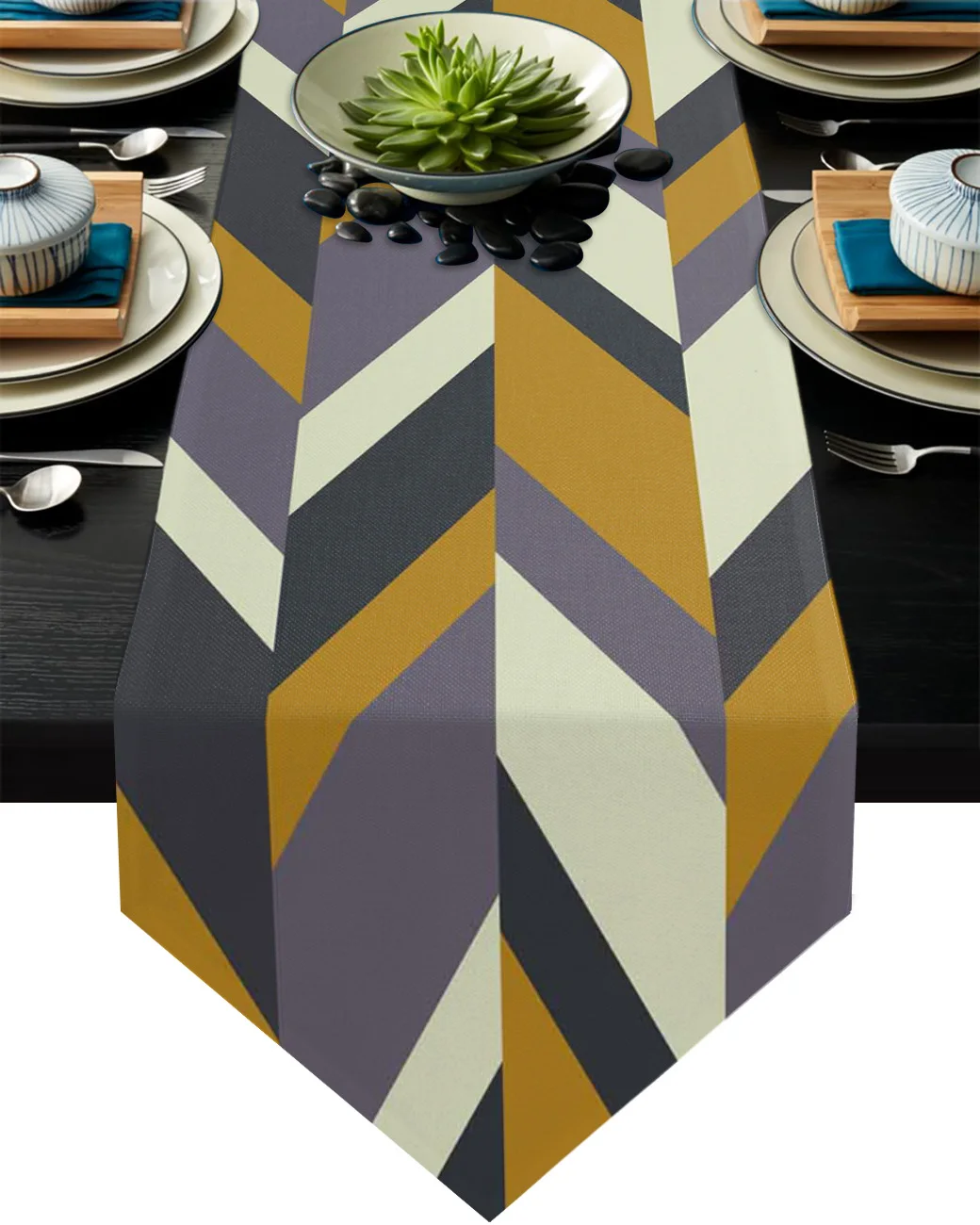 

Geometric Color Coffee Table Decor Tablecloth Wedding Decoration Dinning Table Decoration Table Runner
