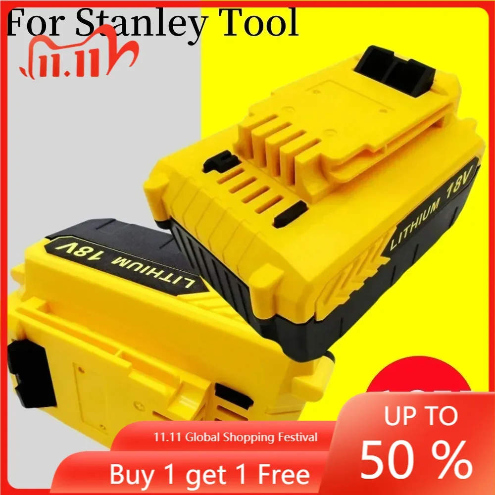 Фото Аккумуляторы 18В 6.0Ач для беспроводной электрической дрели Stanley FMC687L FMC688L, батарея для электроинструмента. №1