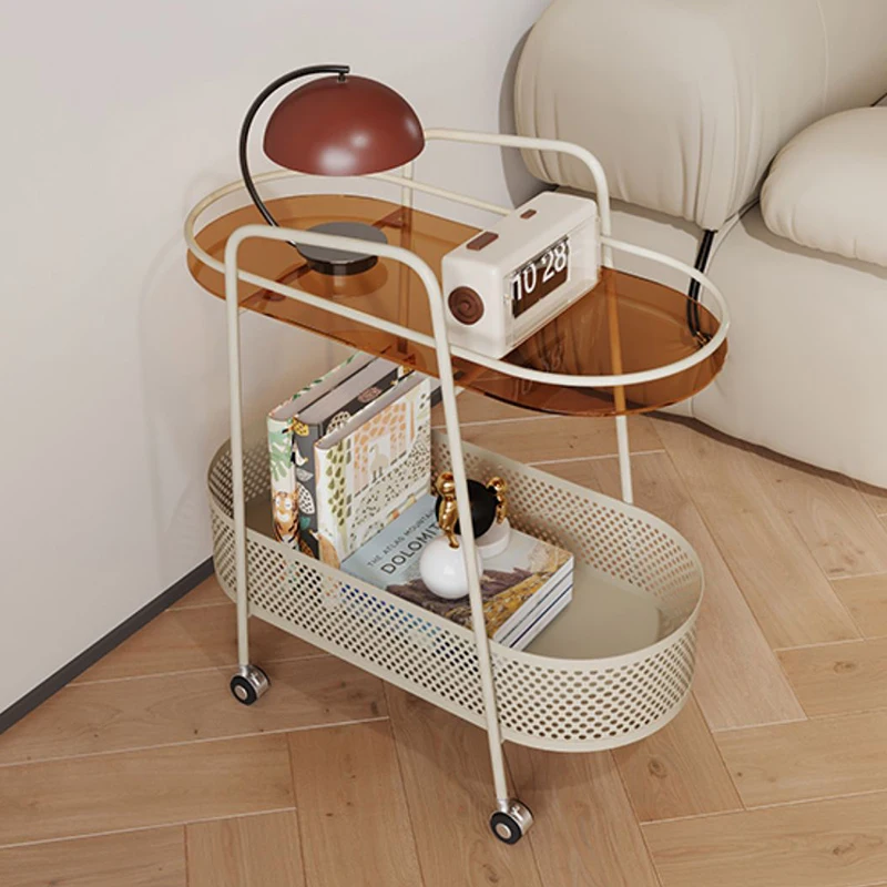 Белые журнальные столики на колесах современное хранилище нерегулярная полка