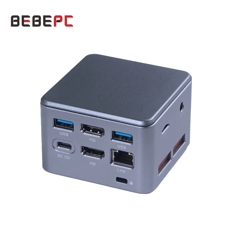 

BEBEPC Mini PC Intel Celeron N5105 8GB LPDDR4 128GB SSD NVMe Dual-band WiFi Bluetooth 4.0 2.5GbE LAN 4K UHD Windows 11/10 TV Box