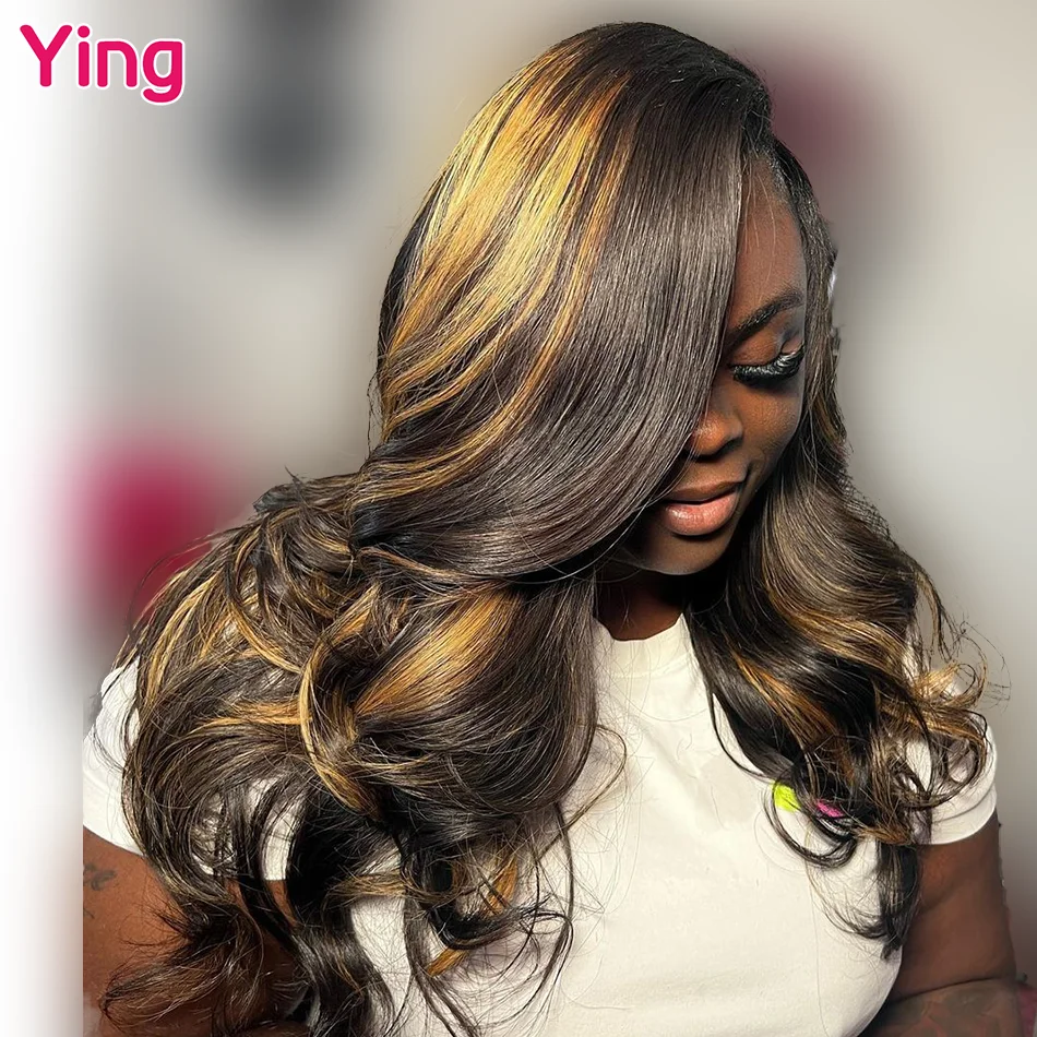 Ying Hair Multi-Highlight 5x5 Transparent Lace Closure Wig 180%13x6 Lace Front Wig Remy Human Hair 13x4 Body Wave Lace Front Wig