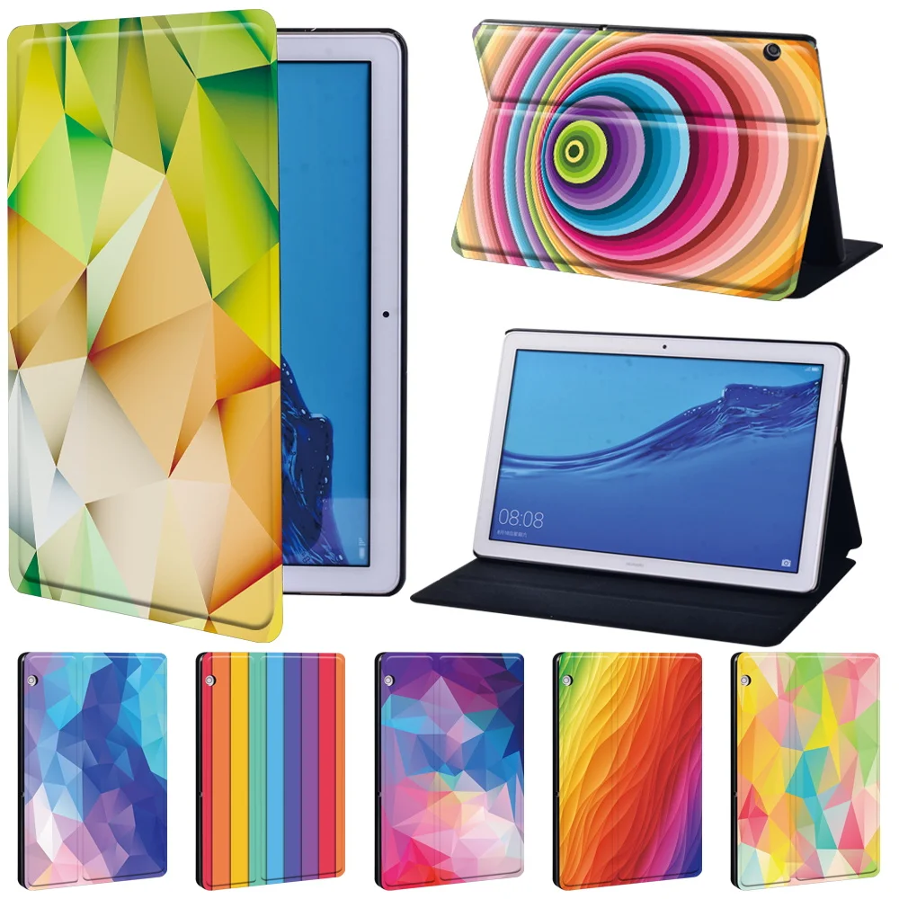 

Tablet Case for Huawei MediaPad T3 8.0"/T3 10 9.6"/T5 10 10.1"/MediaPad M5 Lite 10.1"/M5 10.8" Watercolor Print Series Pattern