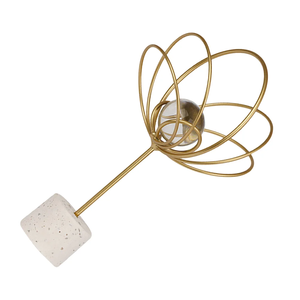 

Crystalstand Sphere Ornament Clear Ornamentsmetal Spheres Iron Craftsdesktop Tabletop Luxury Meditation Divination